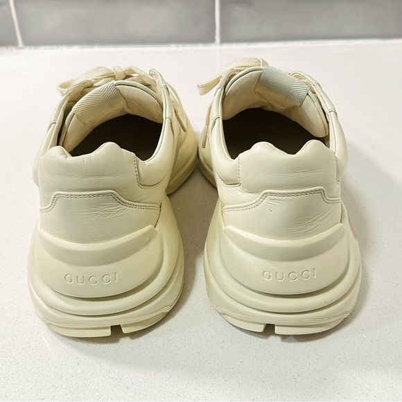 Gucci Unisex Rhyton Vintage Logo Oversized Leather Sneakers - Picture 7 of 9